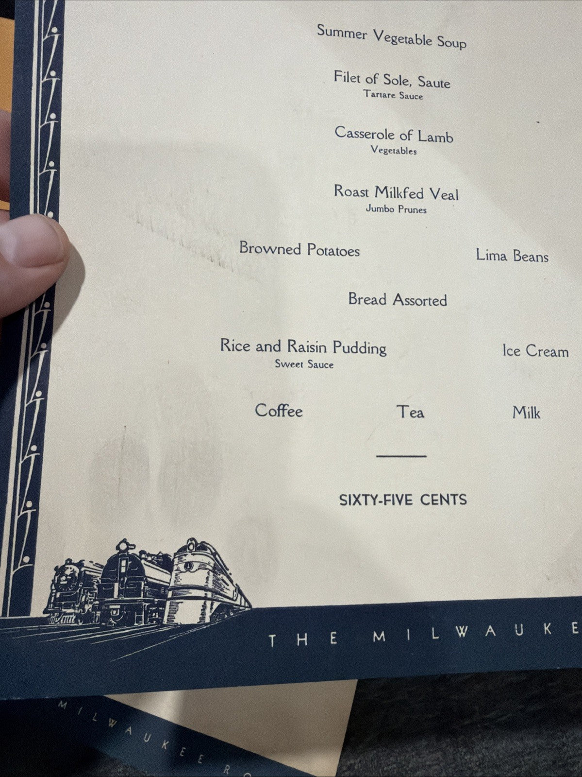 Pontiac Special Pennsylvania Milwaukee Road Railroad  Menu Lot Of 38