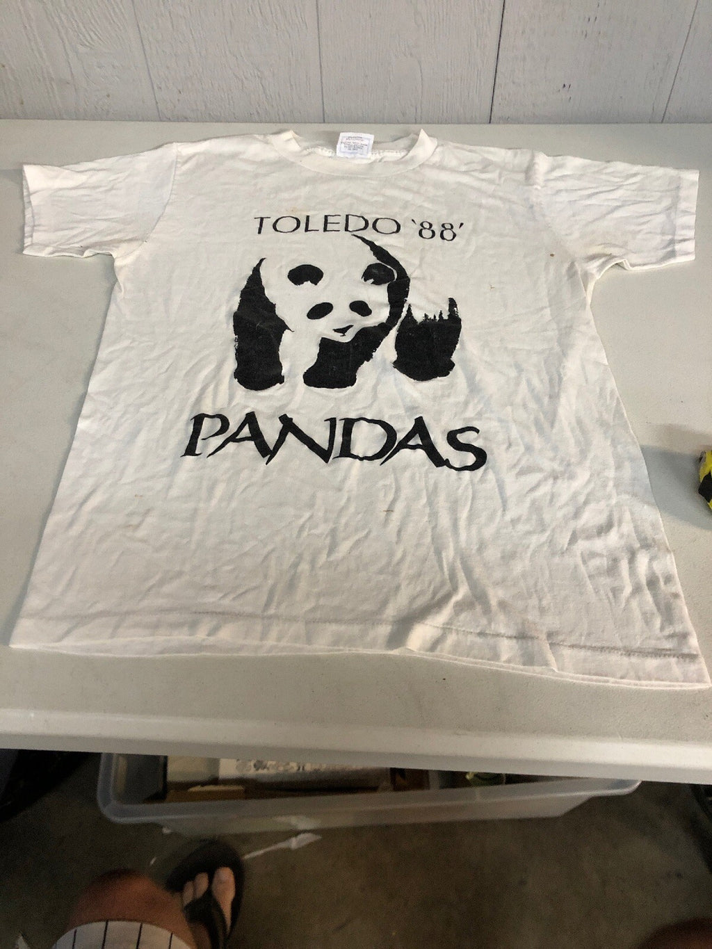 Vintage Original Toledo OH ZOO 1988 Panda Exhibit T Shirt Large Single Stitch0