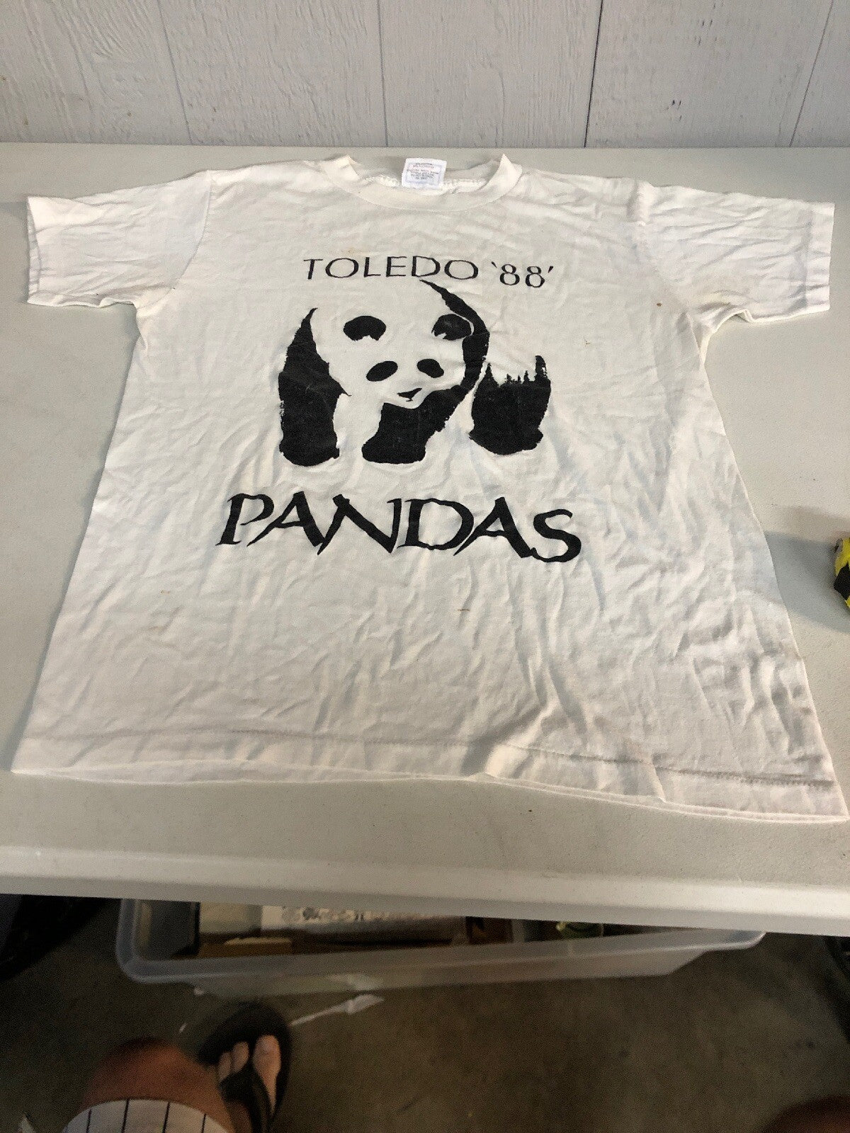 Vintage Original Toledo OH ZOO 1988 Panda Exhibit T Shirt Large Single Stitch0