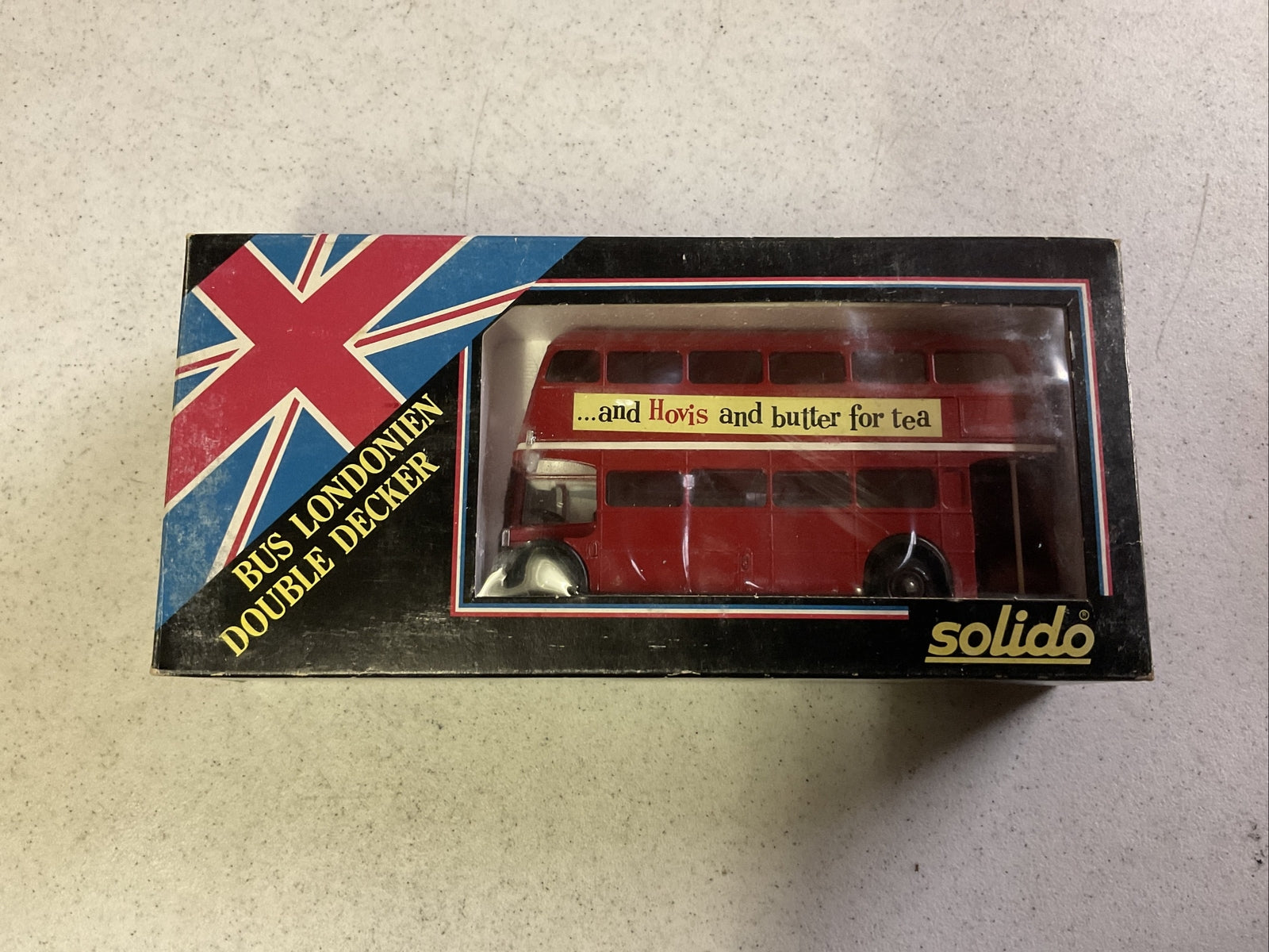 Solido Red AEC Double Decker Hovis Butter Tea London Bus 1/50 Scale FRANCE0