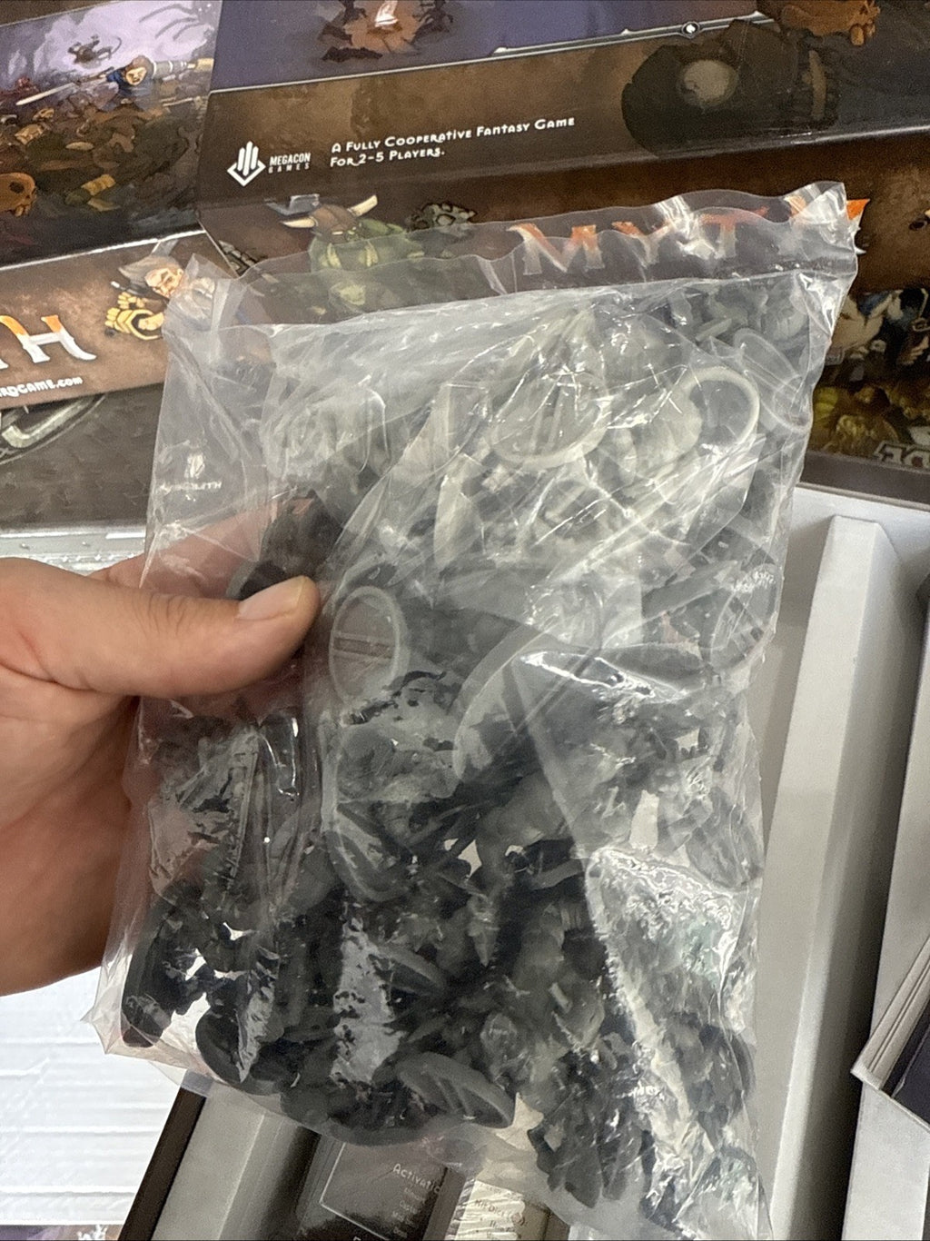 Megacon Myth Board Game  Unpunched Sealed Bags3