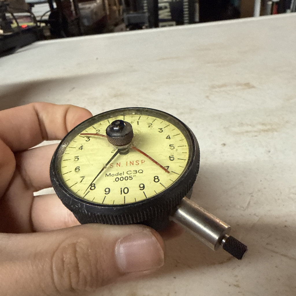U.S.N. INSP Dial Indicator C3Q  .0005”  Machinist's DIAL full jewel1
