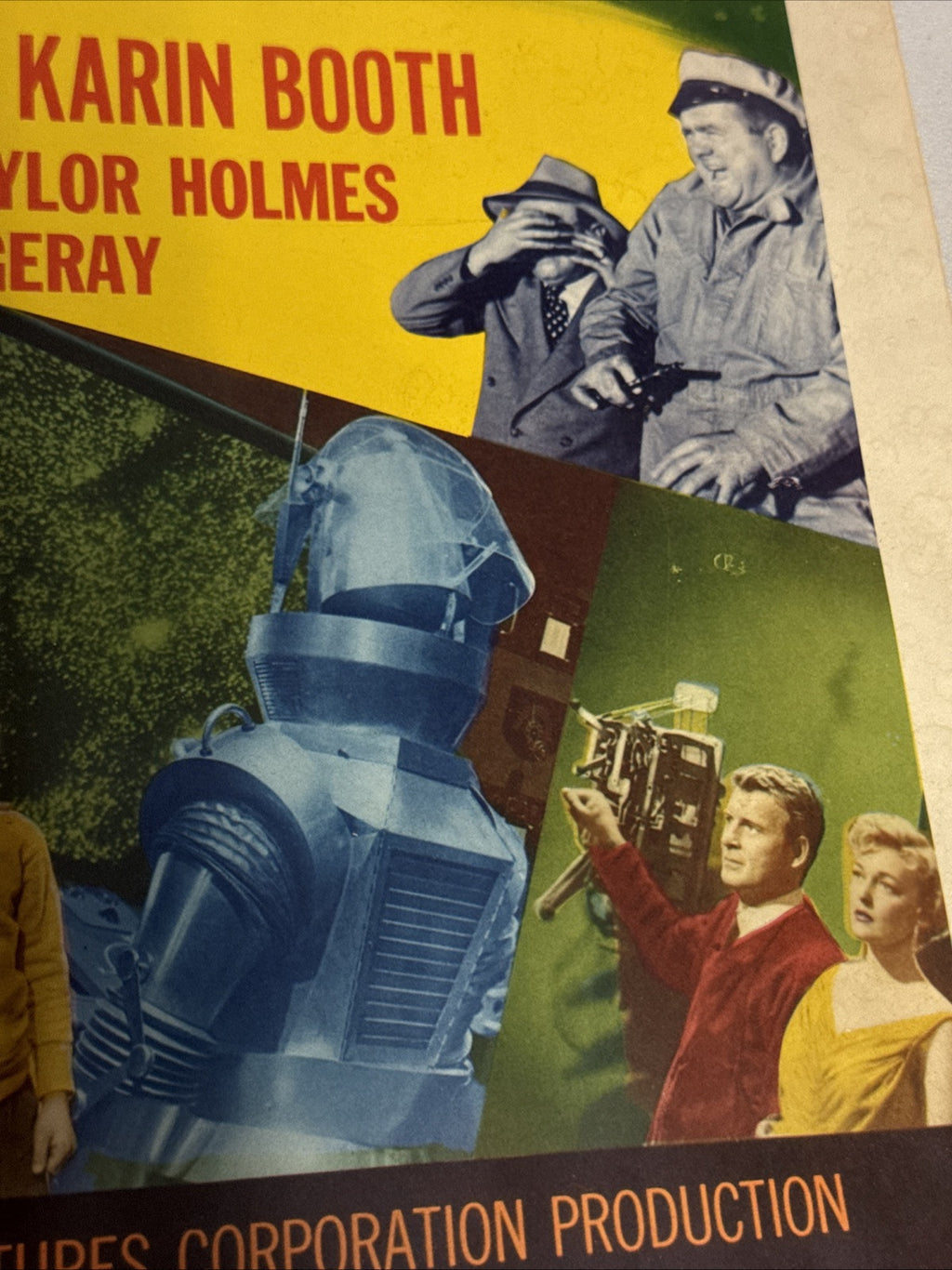 TOBOR THE GREAT ROBOT SCIENCE FICTION 1954 1/2 SHEET Movie Poster Original4