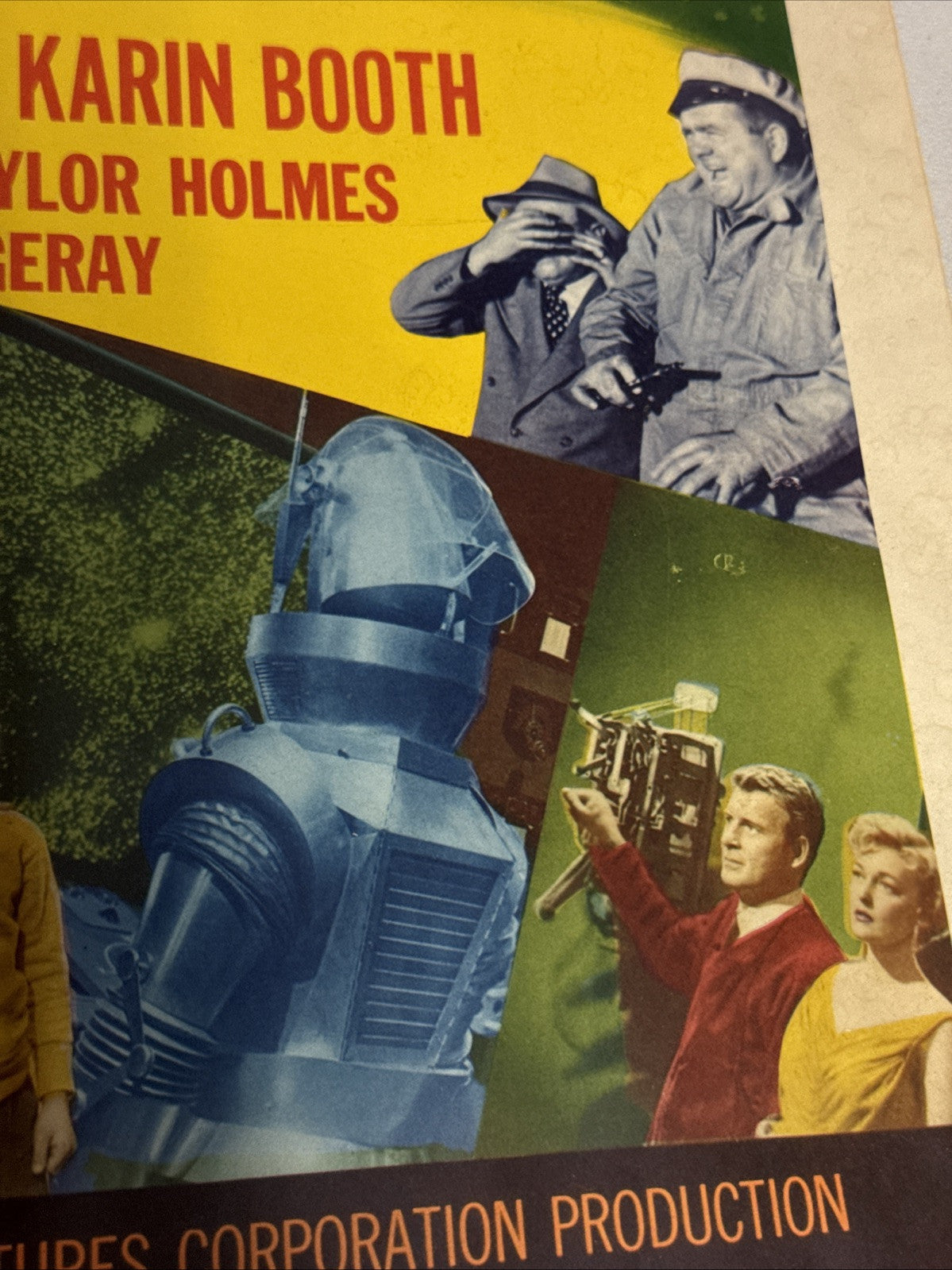 TOBOR THE GREAT ROBOT SCIENCE FICTION 1954 1/2 SHEET Movie Poster Original4