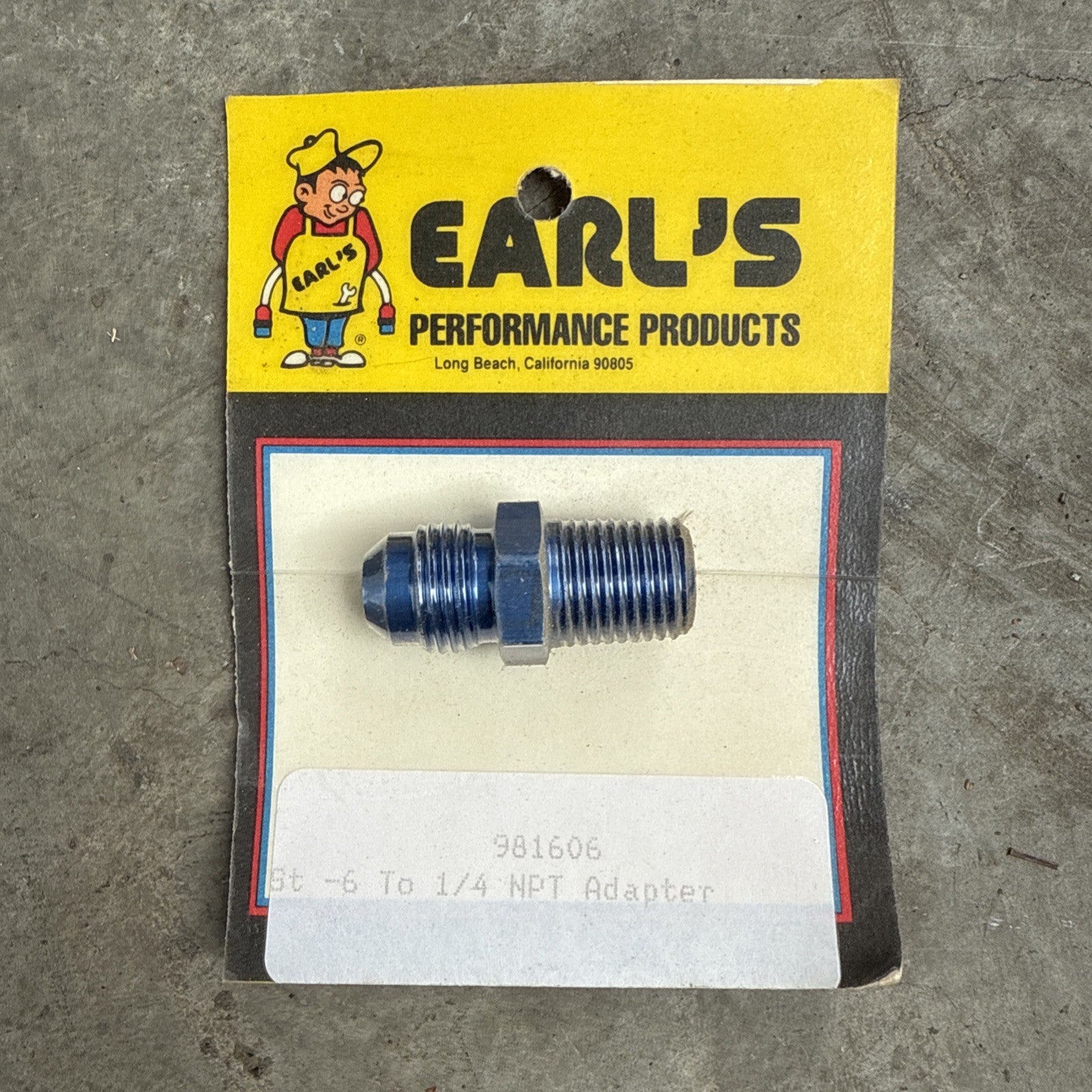 Earl's 981606 Straight Male ST -6 to 1/4 in NPT Adapter0