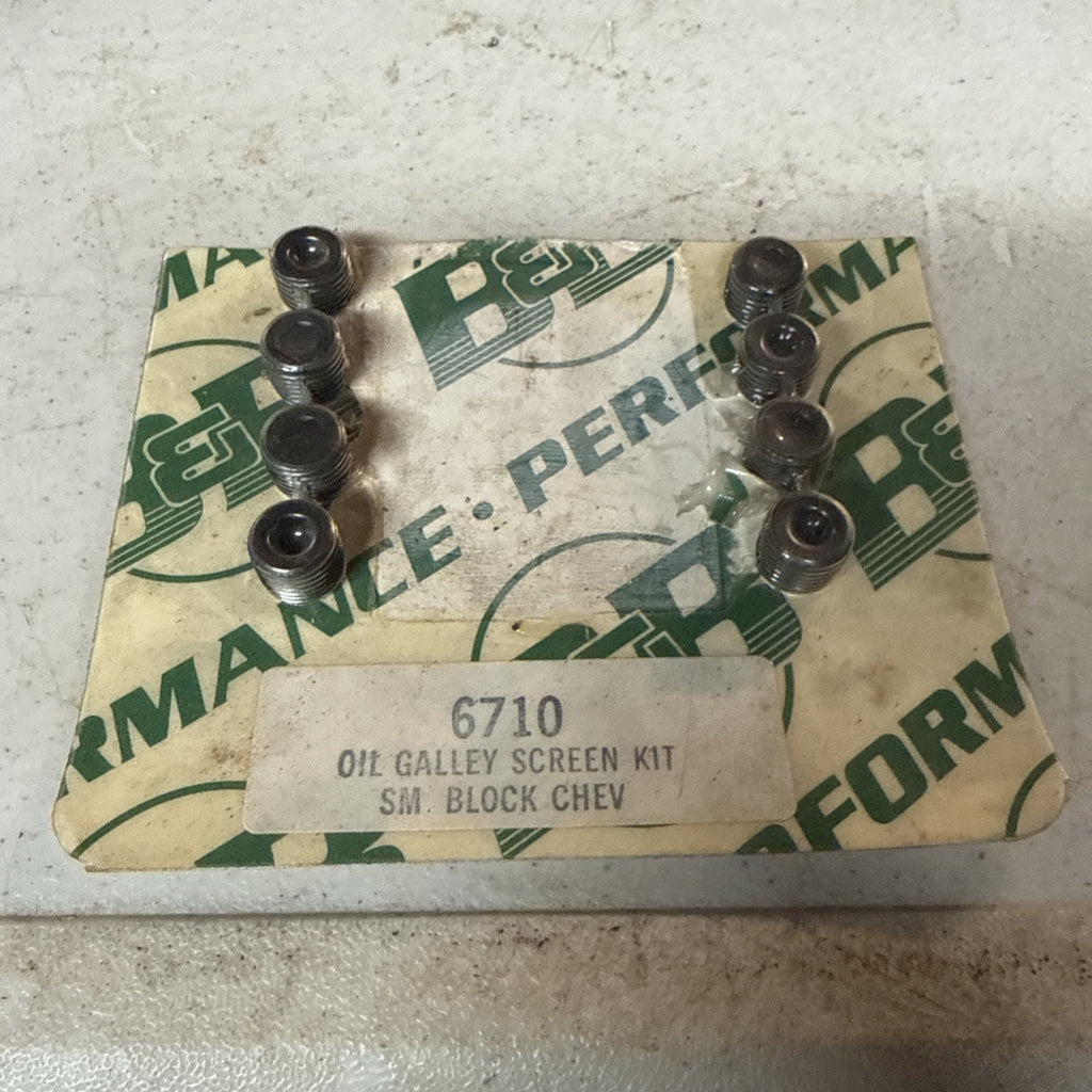 B&B PERFORMANCE (6710) Oil Galley Screen Kit SM Block Chevrolet Un Complete4