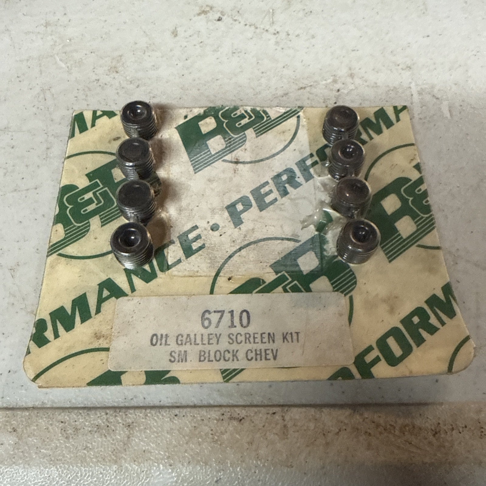 B&B PERFORMANCE (6710) Oil Galley Screen Kit SM Block Chevrolet Un Complete4
