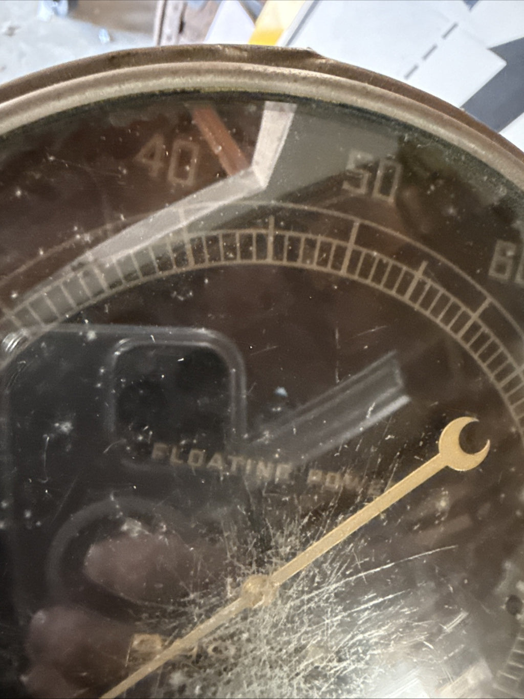 Vintage Black Face DODGE 1930s FLOATING POWER SPEEDOMETER GAS OIL  GAUGE3