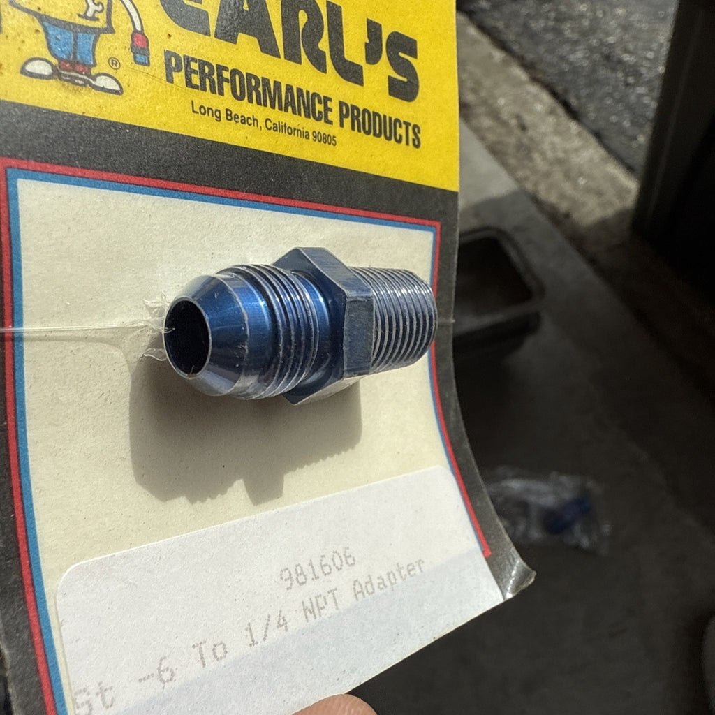 Earl's 981606 Straight Male ST -6 to 1/4 in NPT Adapter2